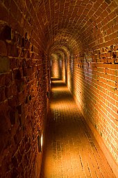 The counterscarp gallery at Southsea Castle in Portsmouth, England. Defensive tunnel in Southsea Castle - geograph.org.uk - 497468.jpg