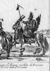 Польский всадник в стиле «дели». Гравюра Стефано делла Белла (1633)