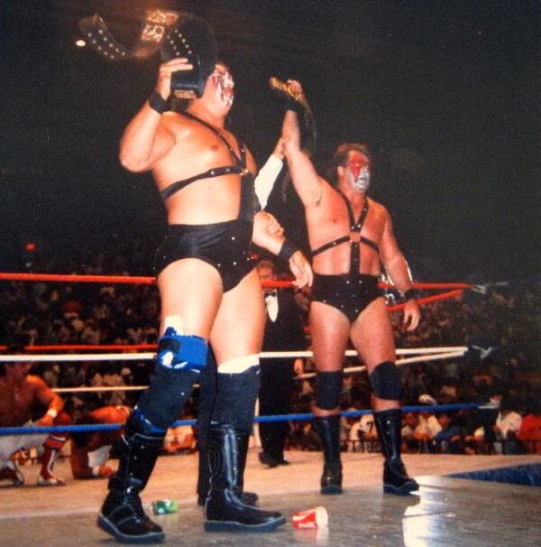 Smash (left) and Ax as WWF Tag Team Champions