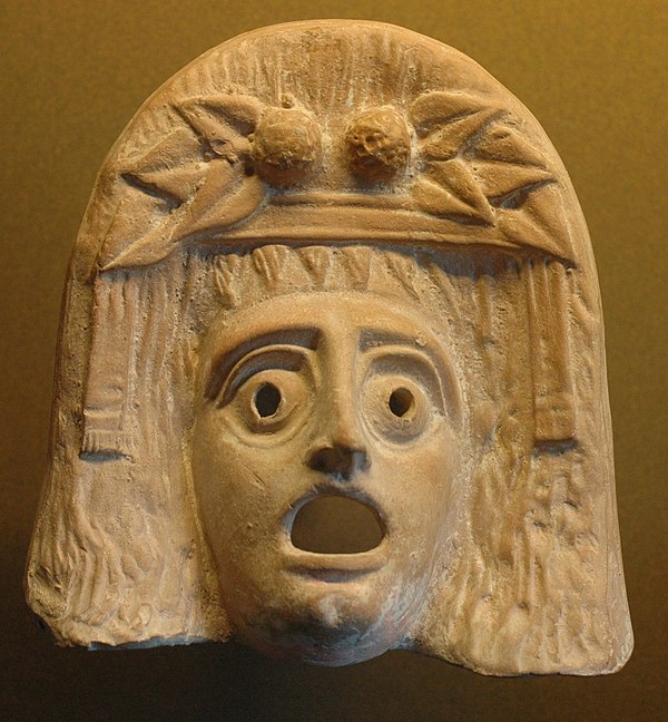 Mask of Dionysus. Greek, Myrina, 2nd century BCE.