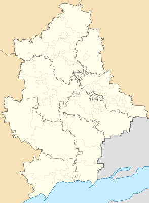 Mapa de localización de Óblast de Donetsk
