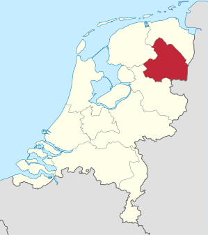 Karte: Provinz Drente in den Niederlanden