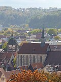 Choir of the former Franciscan church Mariae Krönung, so-called rear church, with Protestant parish hall