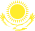 Eagle and sun from the Kazakh flag.svg