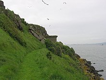 The eastern end of Inchcolm has some WWII fortifications Eastendinchcolm.jpg