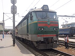 Модернизированный ЧС4-179 на ст. Киев-Пассажирский