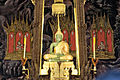 Phra Keo, the Emerald Buddha, resides in Bangkok, Thailand