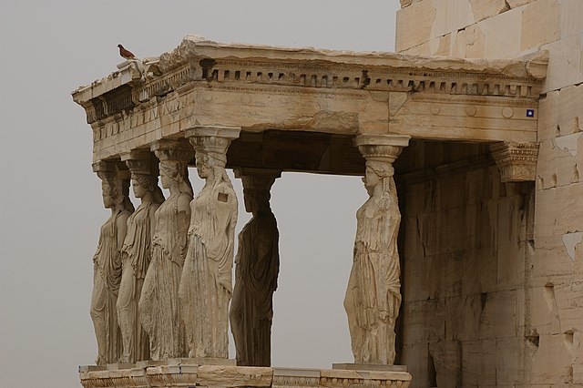 The Erechtheion: work on this iconic building began in 420 BC during the Peace of Nicias, not long after the performance of Peace at the City Dionysia