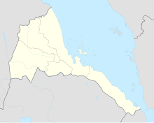 Мендефера. Карта розташування: Еритрея