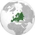Orthographic projection of Europe
