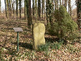 Disc cross stone from a fatal dispute between brothers in the 17th or 18th century