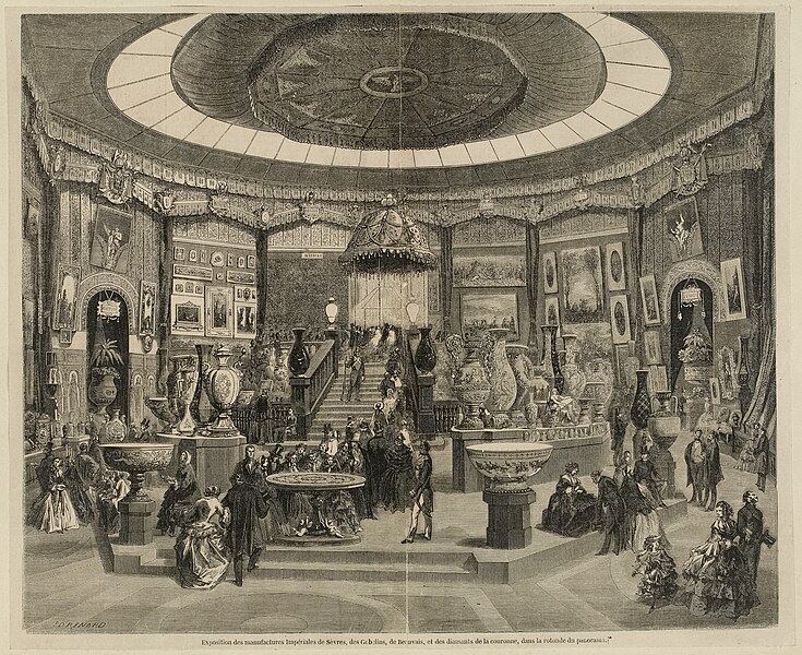 File:Exposition des manufactures impériales de Sèvres, des Gobelins, de Beauvais, et des diamants de la couronne, dans la rot, Paris Musées 20230909211143.jpg