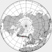 Situación de la nube de ceniza volcánica el 25 de abril, 18:00 UTC.