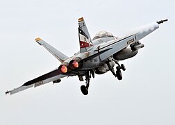 F-18F after launch from USS Abraham Lincoln (CVN-72).jpg