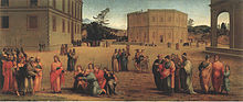Giuseppe presenta il padre e i fratelli al faraone, Galleria degli Uffizi (sala 25), Firenze