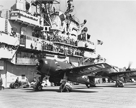 VF-111 F8Fs aboard USS Valley Forge