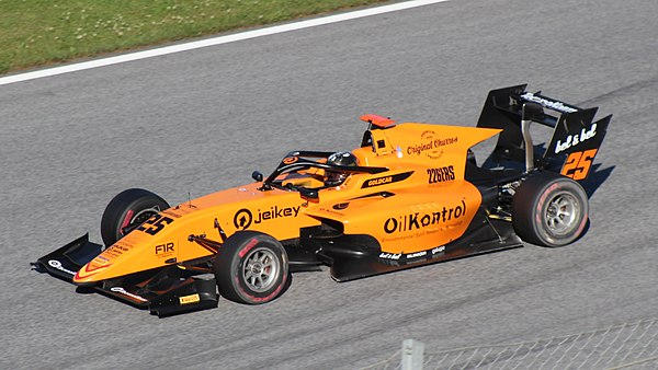 Fernández driving the Dallara F3 2019 during the 2019 Spielberg Formula 3 round