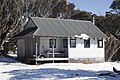 Federation Hut after an early May snowfall.