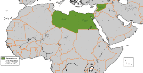 Localização de Federação das Repúblicas Árabes