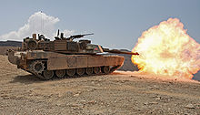 An M1 Abrams firing Firing M1A1 tank in Djibouti.jpg