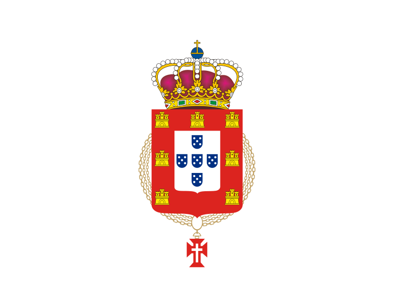 Ficheiro:Flag John V of Portugal with Order of Christ.svg