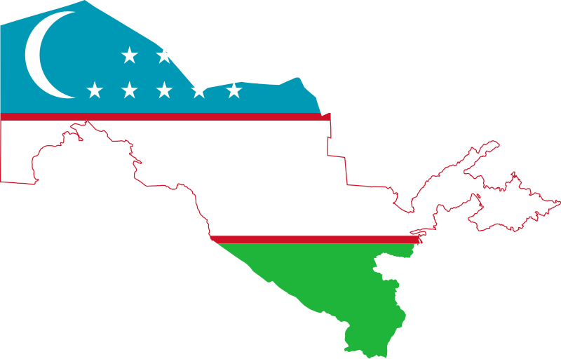 File:Flag and map of Uzbekistan.svg