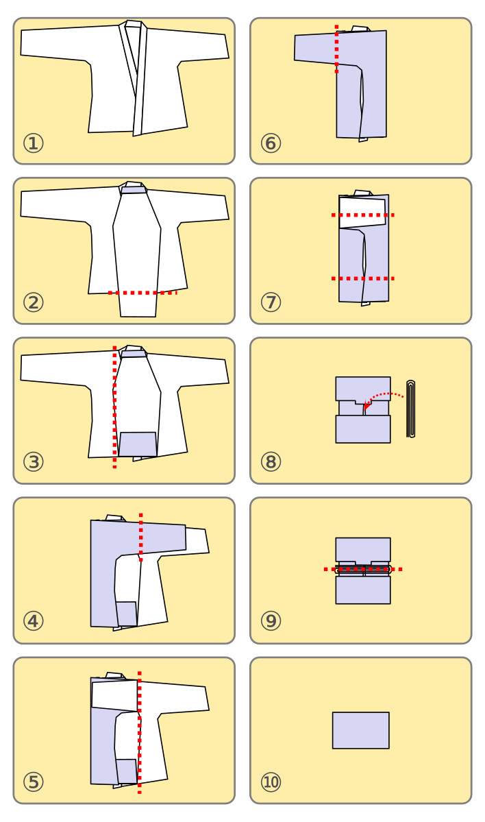 Как правильно сложить форму. Как складывать кимоно для карате. Складывание кимоно. Правильное складывание кимоно для дзюдо. Как сложить кимоно для каратэ.