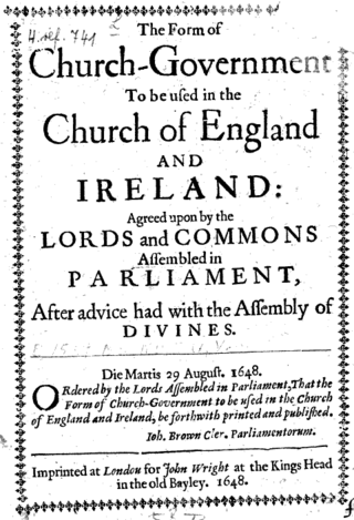 <i>The Form of Presbyterial Church Government</i>