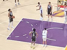 Fox (#5) watching teammate Marvin Bagley III take a free throw in March 2019. FoxMarch2019.jpeg