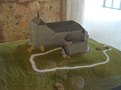 Maquette du château avant construction des remparts.