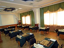 Stanza dei giochi dedicata ai giocatori di scacchi