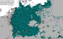 Extent of German language speakers in 1910 German1910.png