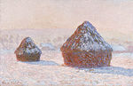Wheatstacks, Snow Effect, Morning, 1891. Oil on canvas. J. Paul Getty Museum. W1276.