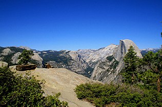 Yosemite Valley from Glacier Point with Half Dome right