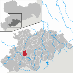 Kart over Grünhein-Beierfeld