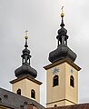 * Nomination Towers of the church in Grafenrheinfeld --Ermell 09:07, 9 November 2023 (UTC) * Promotion  Oppose Too much perspective warp. --Jay.Jarosz 15:54, 9 November 2023 (UTC)  Info New version uploaded. Thanks for your review. --Ermell 17:00, 10 November 2023 (UTC)  Support Awesome, much better now! --Jay.Jarosz 17:09, 11 November 2023 (UTC)  Info Obviously obsolete opposing vote stricken. You cannot vote both for and against a nomination. --Robert Flogaus-Faust 10:05, 12 November 2023 (UTC)