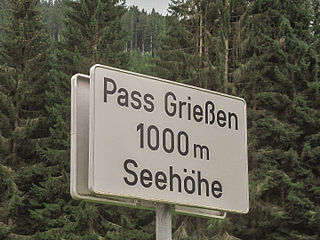 <span class="mw-page-title-main">Grießen Pass</span> Mountain pass in Salzburg near the border to Tyrol
