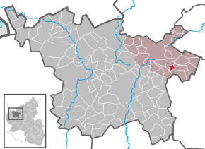 Poziția Gunderath pe harta districtului Vulkaneifel