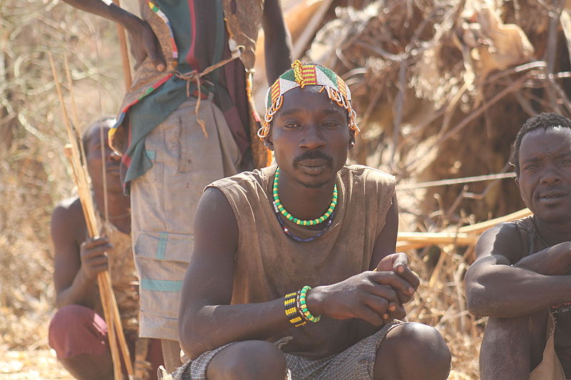 File:Hadzabe family chief on a meeting.JPG