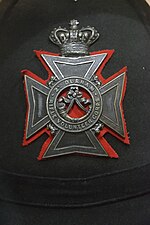 Helmet badge of the 2nd Durham Rifle Volunteer Corps.JPG