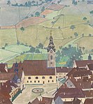 Kirchenplatz und Felder, 1919