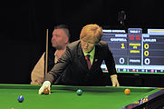 Deutsch: Bild aufgenommen in Berlin während des German Masters im Snooker 2014. Hilde Moens. English: Picture taken in Berlin during the Snooker German Masters in 2014. Hilde Moens.