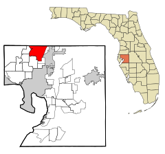 Hillsborough County Florida Incorporated and Unincorporated Areas Lutz Highlighted.svg