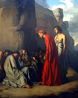 ז'אן-איפוליט פלנדרן, דנטה מנחם את נשמות הקנאים (1835)