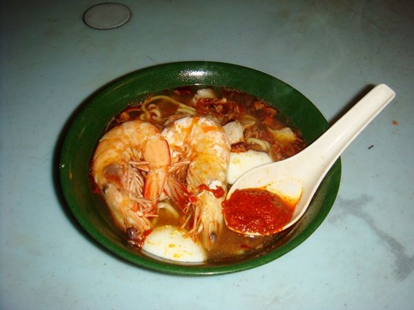 Fiery Hokkien Mee, one of Penang's specialities, at a stall in George Town