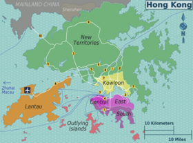 carte hong kong quartiers