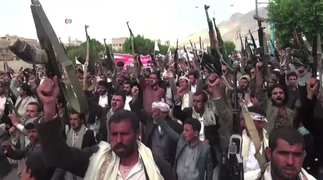 Houthis protest against airstrikes 4.png