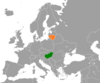 Location map for Hungary and Lithuania.