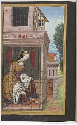 Hypermnestre écrivant BnF Français 874 fol. 175v