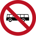 5. Larangan masuk bagi mobil bus